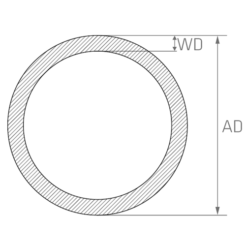 Tube round soudé (construction) | EN 1.4404 | AISI 316L